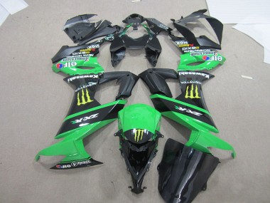 Cheapest 2008-2010 Black Green Monster Kawasaki ZX10R Bike Fairing Kit UK
