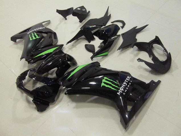 Cheapest 2008-2012 Black Green Monster Energy Kawasaki ZX250R Motorcycle Fairings Kit UK Cheapest 2008-2012 Black Green Monster Energy Kawasaki ZX250R Motorcycle Fairings Kit UK