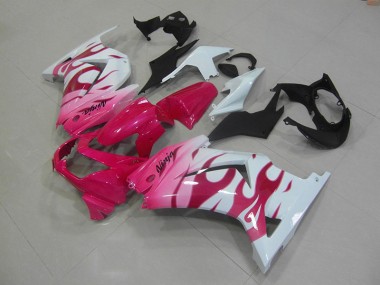 Cheapest 2008-2012 Pink White Kawasaki ZX250R Bike Fairings UK