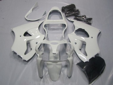Cheapest 2000-2002 White Kawasaki ZX6R Bike Fairing Kit UK