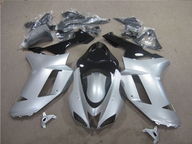 Cheapest 2007-2008 Silver Black Kawasaki ZX6R Motor Fairings UK Cheapest 2007-2008 Silver Black Kawasaki ZX6R Motor Fairings UK