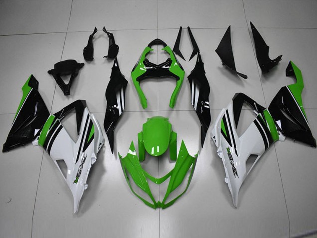 Cheapest 2013-2018 Black Green White Kawasaki ZX6R Bike Fairing Kit UK Cheapest 2013-2018 Black Green White Kawasaki ZX6R Bike Fairing Kit UK