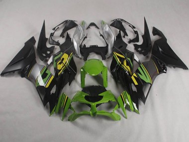 Cheapest 2019-2023 Black Green Kawasaki ZX6R Motorcyle Fairings UK