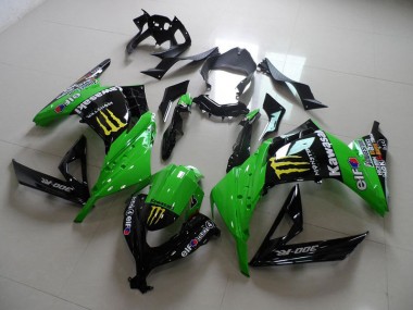Cheapest 2013-2016 Black Green Monster Kawasaki ZX300R Motorcycle Fairings Kits UK