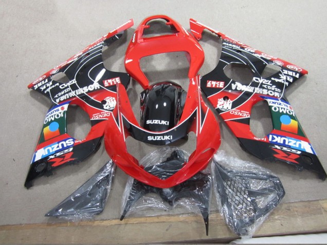 Cheapest 2000-2002 Red Black Denso Suzuki GSXR1000 Motorcyle Fairings UK Cheapest 2000-2002 Red Black Denso Suzuki GSXR1000 Motorcyle Fairings UK