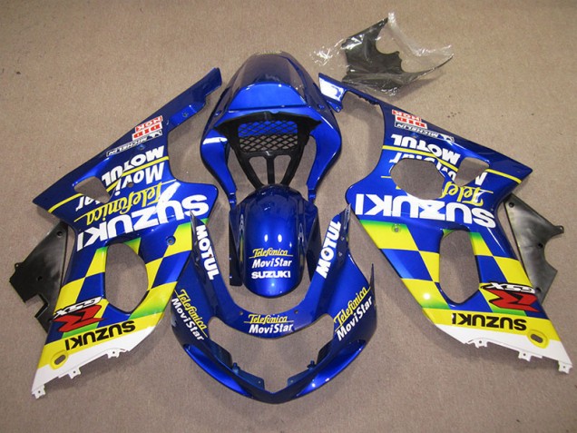 Cheapest 2000-2002 Blue Yellow Telefumica Movistar Suzuki GSXR1000 Motor Fairings UK Cheapest 2000-2002 Blue Yellow Telefumica Movistar Suzuki GSXR1000 Motor Fairings UK