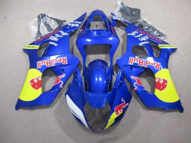 Cheapest 2003-2004 Blue Red Bull Suzuki GSXR1000 Replacement Motorcycle Fairings UK