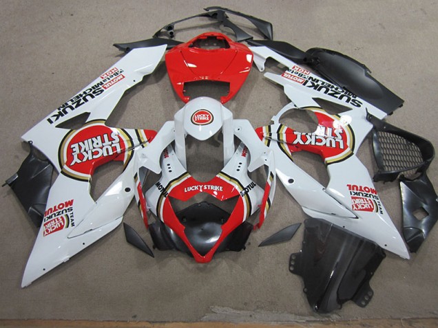 Cheapest 2005-2006 White Lucky Strike Red Motul Suzuki GSXR1000 Motorcycle Fairings UK Cheapest 2005-2006 White Lucky Strike Red Motul Suzuki GSXR1000 Motorcycle Fairings UK