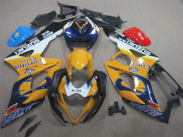 Cheapest 2005-2006 Yellow Blue Corona Extra Suzuki GSXR1000 Moto Fairings UK Cheapest 2005-2006 Yellow Blue Corona Extra Suzuki GSXR1000 Moto Fairings UK