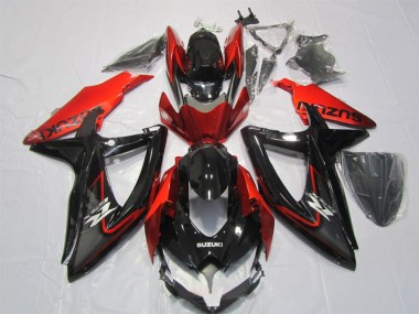 Cheapest 2007-2008 Black Red Suzuki GSXR1000 Motorbike Fairing UK