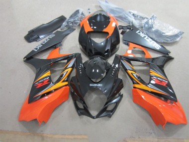 Cheapest 2007-2008 Black Orange Suzuki GSXR1000 Motorcycle Fairings UK