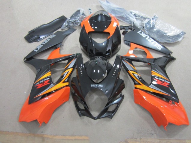 Cheapest 2007-2008 Black Orange Suzuki GSXR1000 Motorcycle Fairings UK