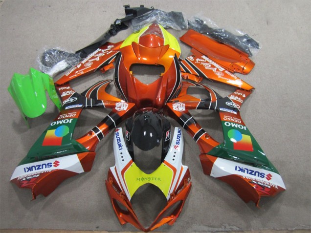 Cheapest 2007-2008 Orange Yellow Monster Suzuki GSXR1000 Motorcycle Fairing Kits UK Cheapest 2007-2008 Orange Yellow Monster Suzuki GSXR1000 Motorcycle Fairing Kits UK