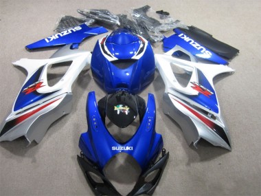 Cheapest 2007-2008 Blue White Suzuki GSXR1000 Motor Bike Fairings UK