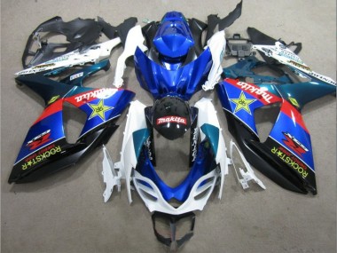 Cheapest 2009-2016 Blue White Rockstar Suzuki GSXR1000 Bike Fairing UK