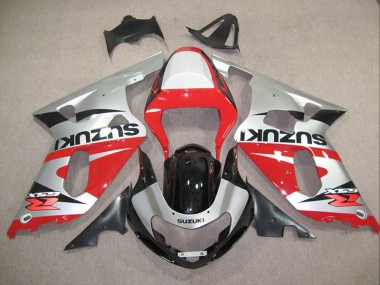 Cheapest 2001-2003 Red Silver Suzuki GSXR600 Motorcylce Fairings UK