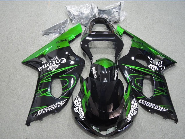 Cheapest 2001-2003 Black Green Corona Extra Suzuki GSXR600 Motorcycle Fairing Kits UK Cheapest 2001-2003 Black Green Corona Extra Suzuki GSXR600 Motorcycle Fairing Kits UK
