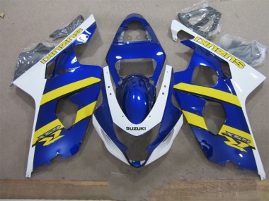 Cheapest 2004-2005 Blue White Yellow Suzuki GSXR600 Replacement Motorcycle Fairings UK
