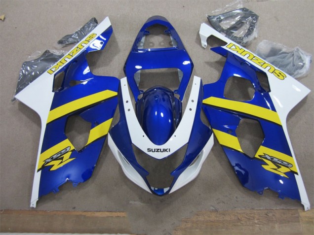 Cheapest 2004-2005 Blue White Yellow Suzuki GSXR600 Replacement Motorcycle Fairings UK Cheapest 2004-2005 Blue White Yellow Suzuki GSXR600 Replacement Motorcycle Fairings UK