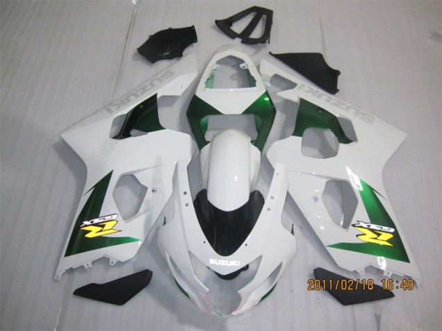 Cheapest 2004-2005 White Green Suzuki GSXR600 Motorbike Fairing Kits UK Cheapest 2004-2005 White Green Suzuki GSXR600 Motorbike Fairing Kits UK