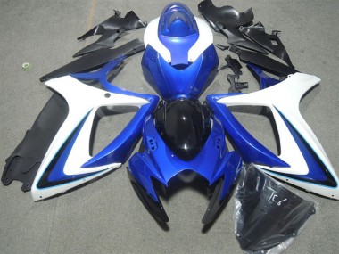 Cheapest 2006-2007 Blue White Black Suzuki GSXR600 Motorbike Fairing UK