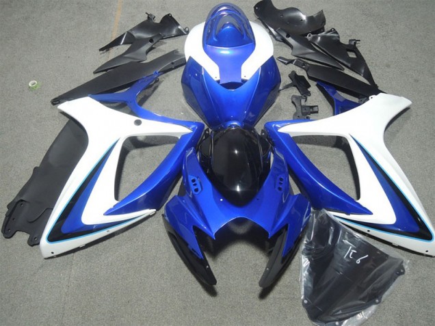 Cheapest 2006-2007 Blue White Black Suzuki GSXR600 Motorbike Fairing UK