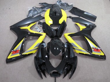 Cheapest 2006-2007 Black Yellow Suzuki GSXR600 Motor Fairings UK