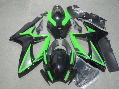 Cheapest 2006-2007 Black Green Suzuki GSXR600 Motorbike Fairing UK