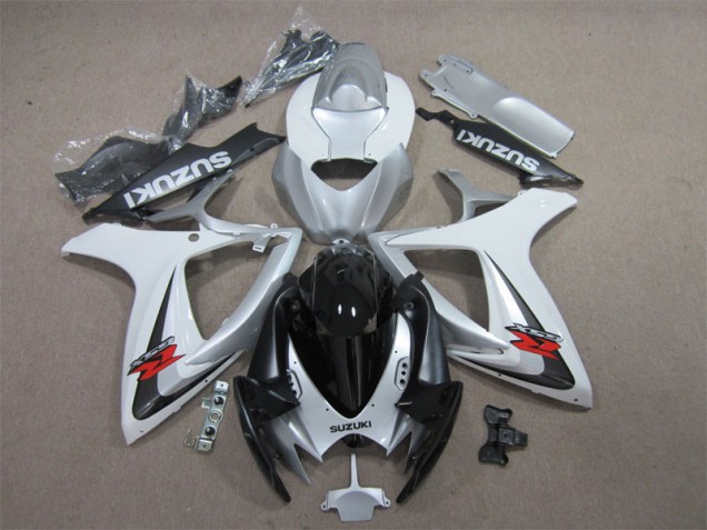 Cheapest 2006-2007 Black White Suzuki GSXR600 Motorcycle Fairing Kit UK Cheapest 2006-2007 Black White Suzuki GSXR600 Motorcycle Fairing Kit UK
