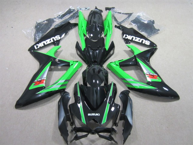 Cheapest 2006-2007 Black Green Suzuki GSXR600 Bike Fairings UK
