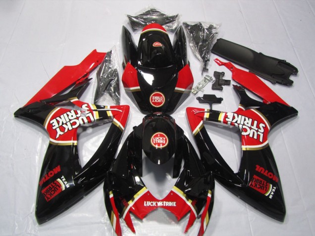 Cheapest 2006-2007 Black Red Lucky Strike Motul Suzuki GSXR600 Bike Fairing Kit UK Cheapest 2006-2007 Black Red Lucky Strike Motul Suzuki GSXR600 Bike Fairing Kit UK