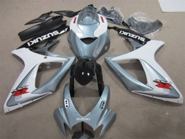 Cheapest 2006-2007 White Grey Suzuki GSXR600 Motorbike Fairings UK
