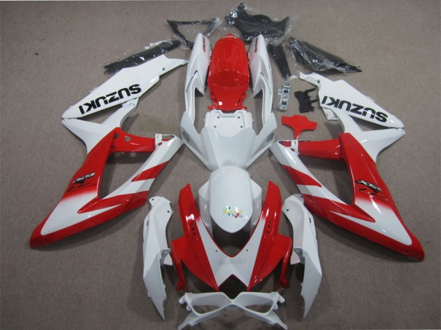 Cheapest 2008-2010 White Red Suzuki GSXR600 Motorcyle Fairings UK Cheapest 2008-2010 White Red Suzuki GSXR600 Motorcyle Fairings UK