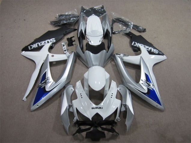 Cheapest 2008-2010 Silver Blue White Suzuki GSXR600 Motorcycle Fairings Kit UK Cheapest 2008-2010 Silver Blue White Suzuki GSXR600 Motorcycle Fairings Kit UK