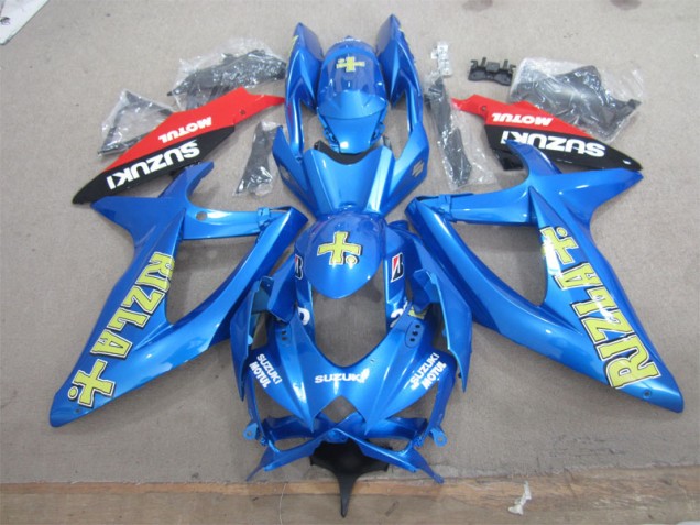 Cheapest 2008-2010 Blue Yellow Rizla White Motul Suzuki GSXR600 Motorcycle Fairings UK Cheapest 2008-2010 Blue Yellow Rizla White Motul Suzuki GSXR600 Motorcycle Fairings UK