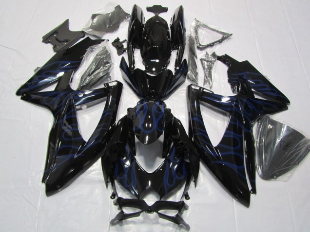Cheapest 2008-2010 Black Blue Flame Suzuki GSXR600 Bike Fairing UK Cheapest 2008-2010 Black Blue Flame Suzuki GSXR600 Bike Fairing UK