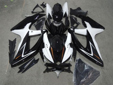 Cheapest 2008-2010 Black White Suzuki GSXR600 Bike Fairings UK