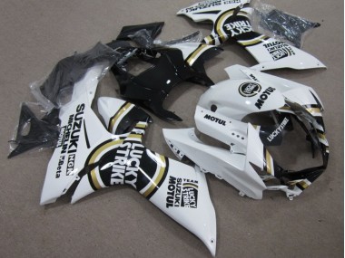 Cheapest 2011-2021 White Lucky Strike Black Motul Suzuki GSXR600 Motor Fairings UK