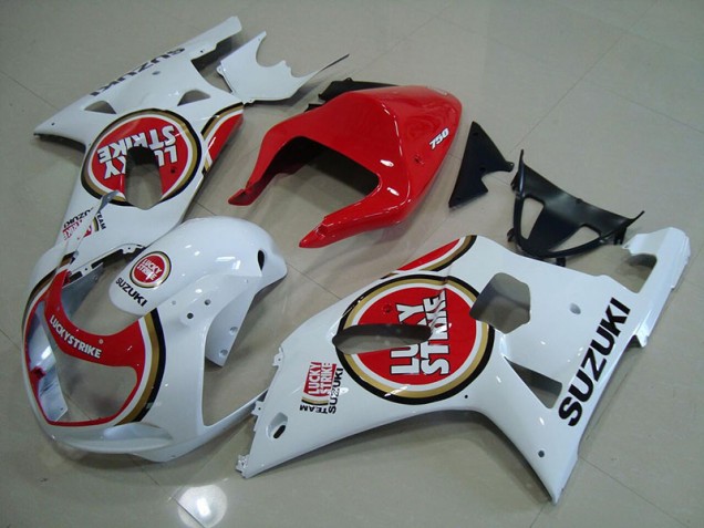 Cheapest 2001-2003 Red White Lucky Strike Suzuki GSXR750 Motorcyle Fairings UK Cheapest 2001-2003 Red White Lucky Strike Suzuki GSXR750 Motorcyle Fairings UK