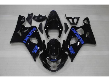 Cheapest 2004-2005 Black Blue Decal Suzuki GSXR750 Motorcycle Fairing Kits UK