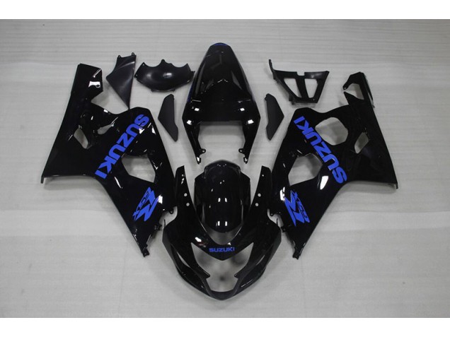 Cheapest 2004-2005 Black Blue Decal Suzuki GSXR750 Motorcycle Fairing Kits UK