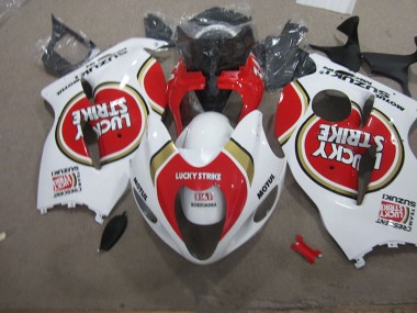 Cheapest 1996-2007 White Lucky Strike Motul Suzuki GSXR1300 Hayabusa Motorcycle Fairings Kit UK