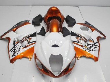 Cheapest 1996-2007 White Orange Suzuki GSXR1300 Hayabusa Motorcycle Bodywork UK