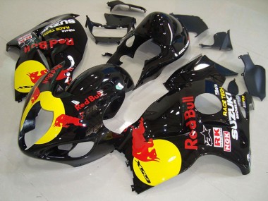 Cheapest 1996-2007 Black Yellow Red Bull Suzuki GSXR1300 Hayabusa Motorcycle Fairing Kits UK