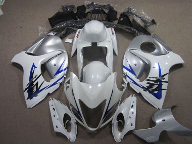 Cheapest 2008-2019 White Blue Suzuki GSXR1300 Hayabusa Motorcycle Fairings UK