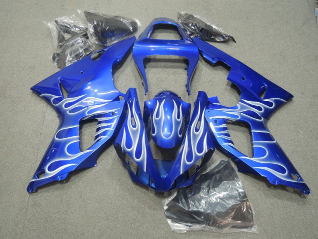 Cheapest 2000-2001 Blue White Flame Yamaha YZF R1 Motorcycle Fairings Kit UK Cheapest 2000-2001 Blue White Flame Yamaha YZF R1 Motorcycle Fairings Kit UK