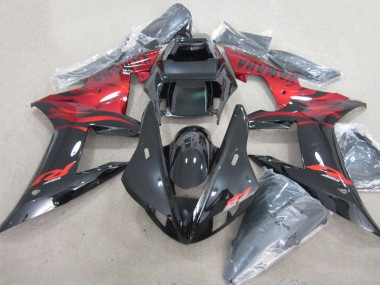 Cheapest 2002-2003 Black Red Decal Yamaha YZF R1 Motor Bike Fairings UK