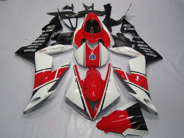 Cheapest 2004-2006 Red White Black Yamaha YZF R1 Motorbike Fairings UK