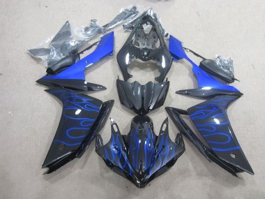Cheapest 2007-2008 Black Blue Flame Yamaha YZF R1 Motorcycle Fairing UK
