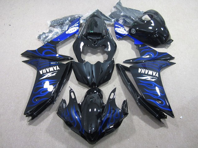 Cheapest 2007-2008 Black with Blue Flame Yamaha YZF R1 Motorcycle Fairing Kit UK Cheapest 2007-2008 Black with Blue Flame Yamaha YZF R1 Motorcycle Fairing Kit UK